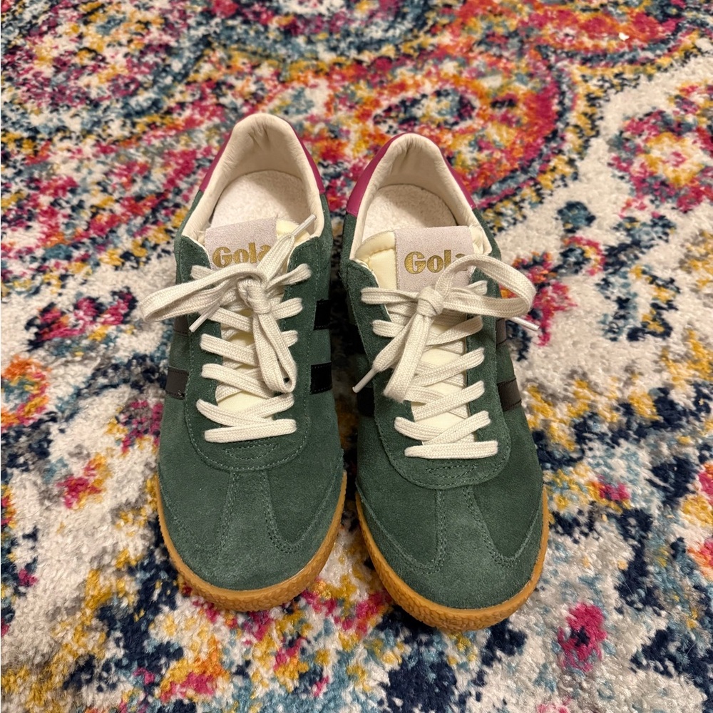 Gola Forest Green Sneakers with White Accents
